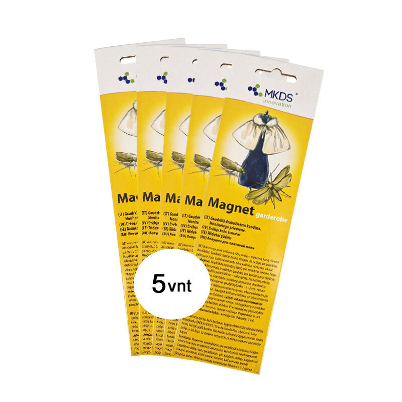 Drabužinių kandžių gaudyklė Magnet Maxi, 5 vnt. kaina ir informacija | Vabzdžių naikinimas | pigu.lt
