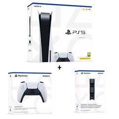 PlayStation 5 Blu-Ray, extra DualSense Controller, Charging Station kaina ir informacija | Žaidimų konsolės | pigu.lt