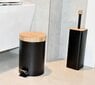 Vonios kambario šiukšlių dėžės ir WC šepečio rinkinys Black and Bamboo цена и информация | Vonios kambario aksesuarai | pigu.lt
