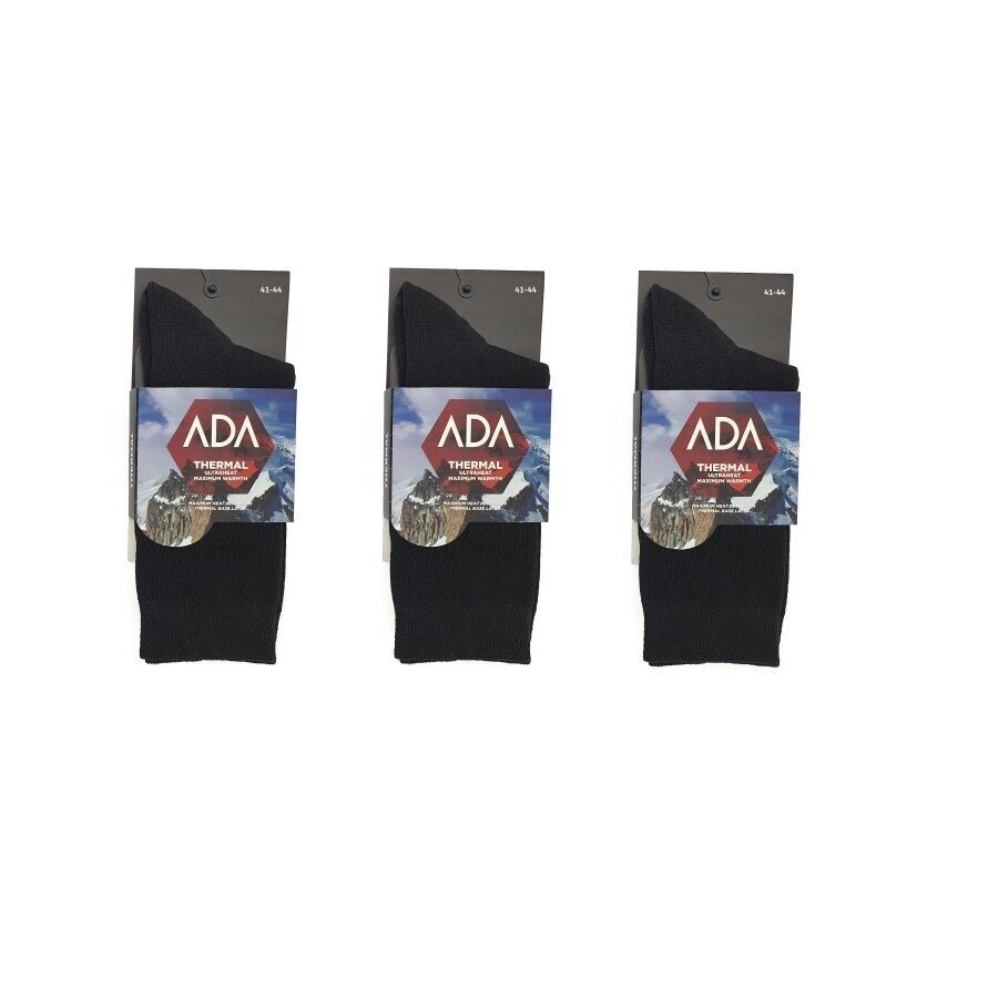 Termo kojinės unisex Ada 444001/644001, juodos, 2 poros kaina ir informacija | Moteriškos kojinės | pigu.lt