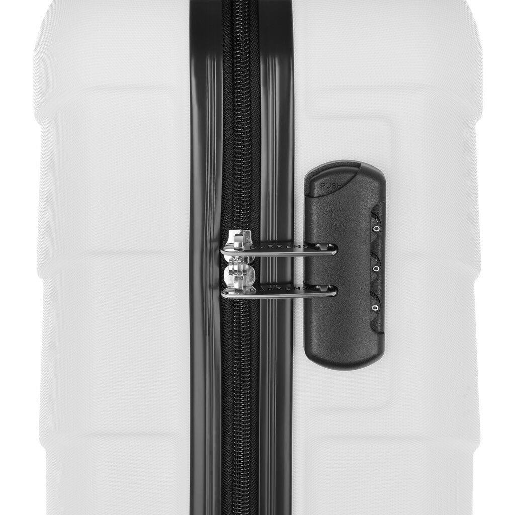 Mažas lagaminas Barrens, S, baltas, 34L kaina ir informacija | Lagaminai, kelioniniai krepšiai | pigu.lt