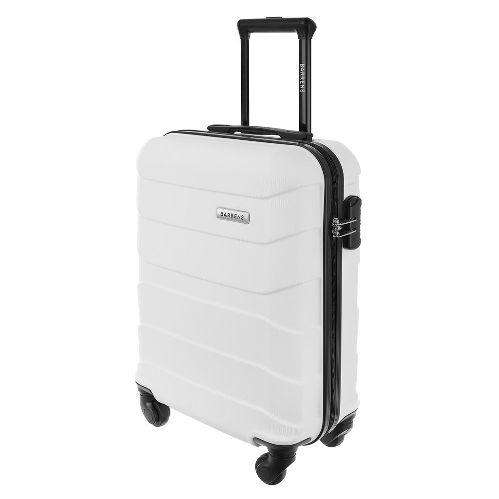 Mažas lagaminas Barrens, S, baltas, 34L kaina ir informacija | Lagaminai, kelioniniai krepšiai | pigu.lt