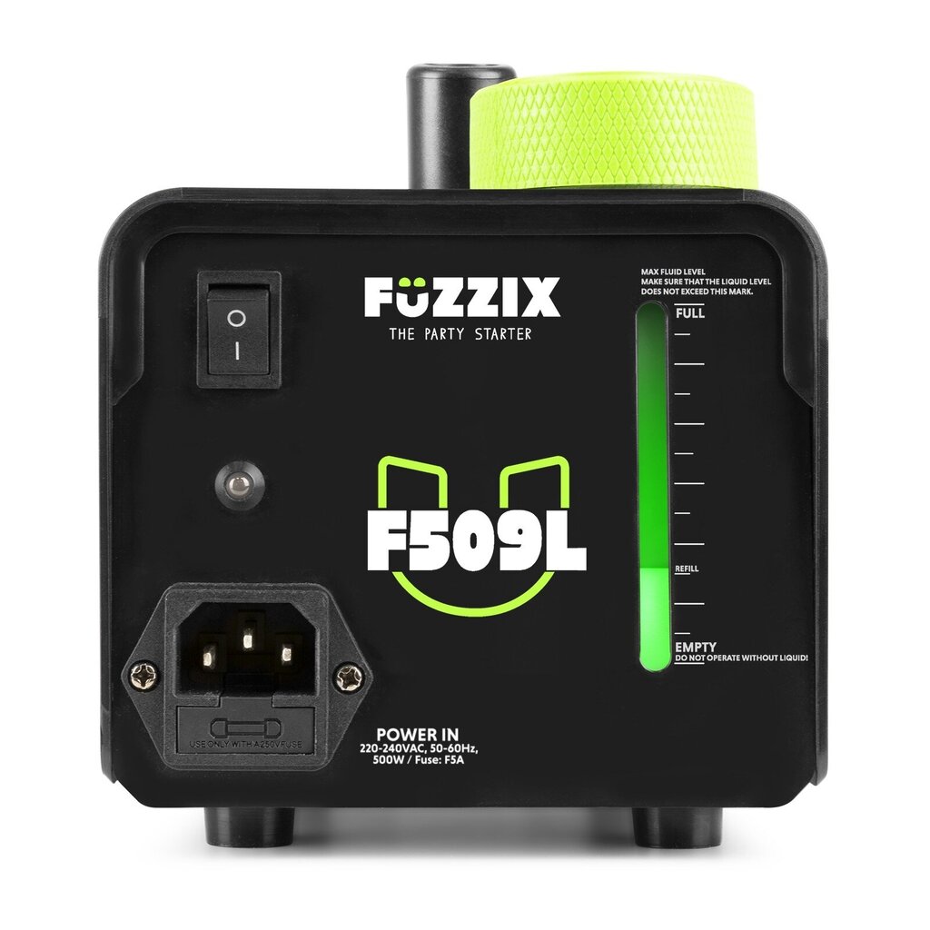 Fuzzix F509L dūmų mašina su belaidžiu valdikliu ir LED apšvietimu kaina ir informacija | Dekoracijos šventėms | pigu.lt