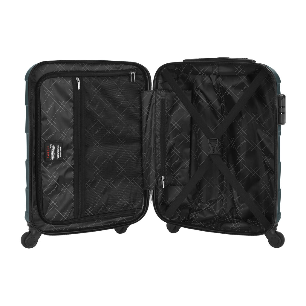 Mažas lagaminas Barrens, S, 34 L, žalias kaina ir informacija | Lagaminai, kelioniniai krepšiai | pigu.lt