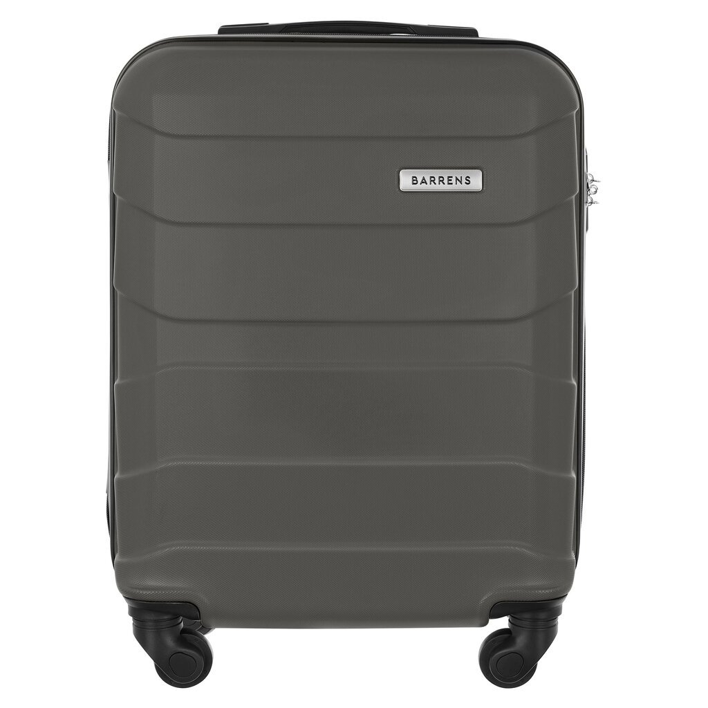 Mažas lagaminas Barrens, S, 34 L, pilkas kaina ir informacija | Lagaminai, kelioniniai krepšiai | pigu.lt