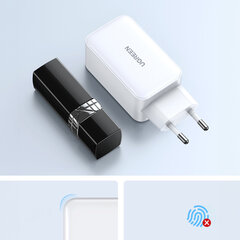 Ugreen CD244 65W USB-A | 2x USB-C GaN fast charger - white цена и информация | Зарядные устройства для телефонов | pigu.lt