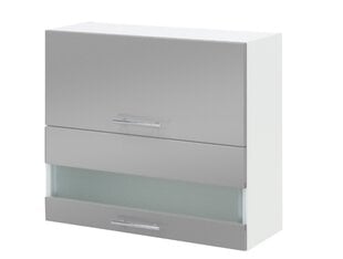 Pakabinama spintelė Liveo Tiffany T10/G80W, 80 cm, pilka цена и информация | Кухонные шкафчики | pigu.lt