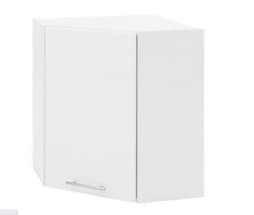 Pakabinama kampinė spintelė Liveo Tiffany T12/G60NW, 60 cm, balta kaina ir informacija | Virtuvinės spintelės | pigu.lt