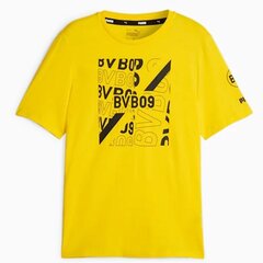 Puma marškinėliai vyrams Borussia Dortmund FtbCore Graphic Tee SW989795.1900, geltoni цена и информация | Мужские футболки | pigu.lt