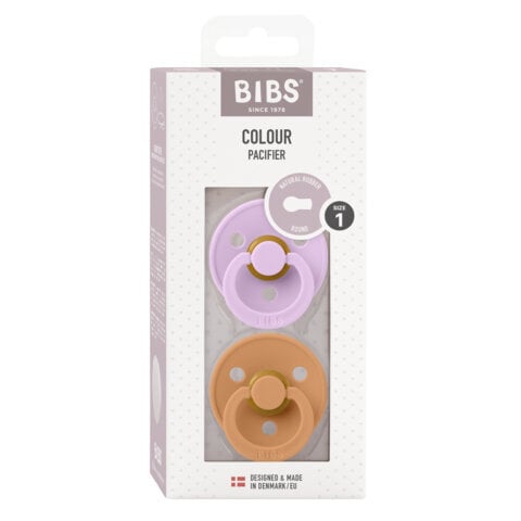 Čiulptukas Bibs Colour, 6-18 mėn, 2 vnt., Violet Sky/ Pumpkin kaina ir informacija | Čiulptukai | pigu.lt