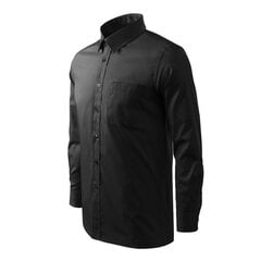 Marškiniai vyrams Malfini Style LS SW910177.1904, juodi цена и информация | Мужские рубашки | pigu.lt