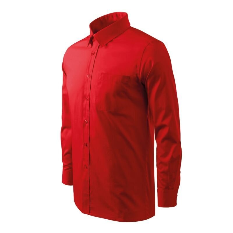 Marškiniai vyrams Malfini Style LS SW910178.1898, raudoni цена и информация | Vyriški marškiniai | pigu.lt
