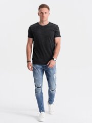 Marškinėliai vyrams Ombre Clothing AMD123058.1900, juodi цена и информация | Мужские футболки | pigu.lt
