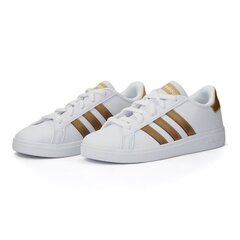 Adidas sportiniai batai mergaitėms Grand court 2.0 k SW992969.8061, balti цена и информация | Детская спортивная обувь | pigu.lt