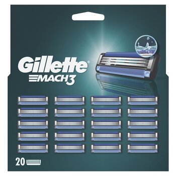 Skutimosi peiliukai Gillette Mach3, 20 vnt цена и информация | Косметика и средства для бритья | pigu.lt