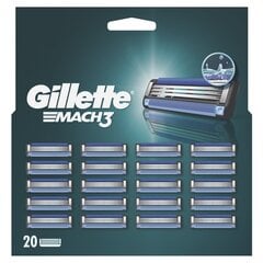 Skutimosi peiliukai Gillette Mach3, 20 vnt kaina ir informacija | Skutimosi priemonės ir kosmetika | pigu.lt