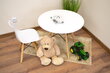 2-ių vaikiškų kėdžių komplektas Leobert Zubi, baltas/rudas kaina ir informacija | Vaikiškos kėdutės ir staliukai | pigu.lt