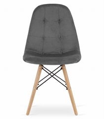 3-ių kėdžių komplektas Leobert Dumo, pilkas/rudas kaina ir informacija | Virtuvės ir valgomojo kėdės | pigu.lt