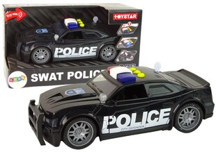 Žaislinis policijos automobilis Lean Toys, juodas, 25x9x11 cm цена и информация | Игрушки для мальчиков | pigu.lt