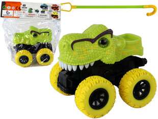 Žaislinis automobilis Tyrannosaurus Lean Toys, žalias, 12x11x11,5 cm kaina ir informacija | Žaislai berniukams | pigu.lt