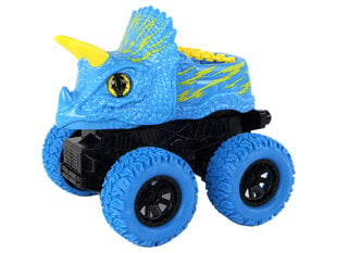 Žaislinis dinozauro automobilis Lean Toys, mėlynas/geltonas, 13x12x11,5 cm kaina ir informacija | Žaislai berniukams | pigu.lt