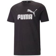 Puma marškinėliai vyrams ESS+ 2 Col Logo Tee M SW998924.5654, juodi kaina ir informacija | Vyriški marškinėliai | pigu.lt