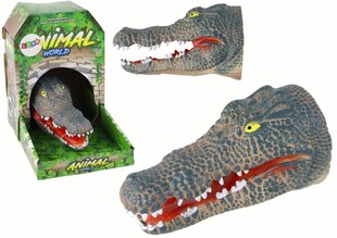 Figūra ant rankos krokodilas Lean toys, pilkas kaina ir informacija | Žaislai berniukams | pigu.lt