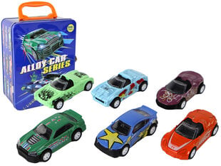 Automobilių rinkinys metaliniame dėkle Die-Cast kaina ir informacija | Žaislai berniukams | pigu.lt