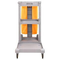 vidaXL valymo vežimėlis su nuimamu maišu, 3 aukštų kaina ir informacija | Valymo reikmenys ir priedai | pigu.lt