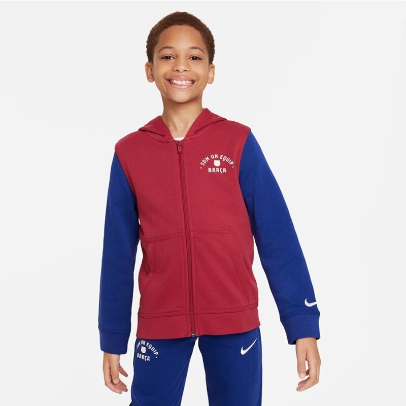 Nike bluzonas berniukams Barcelona Sw1001228.8361, raudonas цена и информация | Megztiniai, bluzonai, švarkai berniukams | pigu.lt