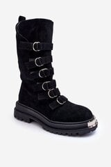 Aulinukai moterims Elnatea BSB27546.2681, juodi kaina ir informacija | Aulinukai, ilgaauliai batai moterims | pigu.lt