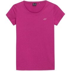 Marškinėliai moterims 4F SW992131, rožiniai kaina ir informacija | Palaidinės, marškiniai moterims | pigu.lt