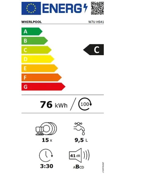 Whirlpool W7U HS41 kaina ir informacija | Indaplovės | pigu.lt