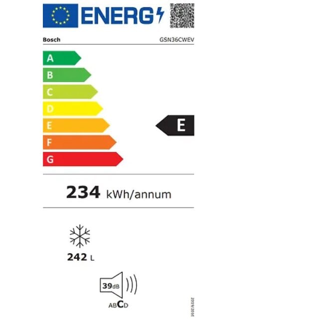 Bosch GSN36CWEV Serie 4 kaina ir informacija | Šaldikliai, šaldymo dėžės | pigu.lt