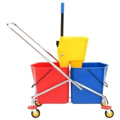vidaXL valymo vežimėlis su kibirais ir gręžtuvu, 25l цена и информация | Инвентарь для уборки и принадлежности | pigu.lt