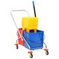 vidaXL valymo vežimėlis su kibirais ir gręžtuvu, 25l цена и информация | Valymo reikmenys ir priedai | pigu.lt