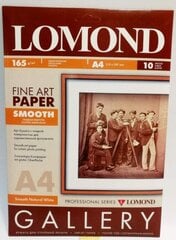 Фотобумага Lomond Fine Art Paper Gallery Smooth 165г/м2, А4, 10 листов, Белый натуральный цвет цена и информация | Аксессуары для фотоаппаратов | pigu.lt