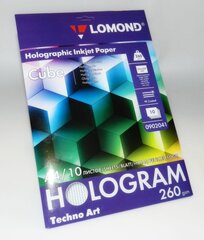 Fotopopierius Lomond Hologram Techno Art Photo Paper Cube 260 g/m2 A4, 10 lapų kaina ir informacija | Priedai fotoaparatams | pigu.lt