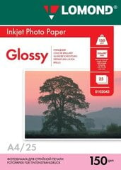 Blizgus fotopopierius Lomond Photo Inkjet 150 g/m2 A4, 25 lapai kaina ir informacija | Kanceliarinės prekės | pigu.lt