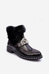 Aulinukai moterims S.Barski BSB27645, juodi kaina ir informacija | Aulinukai, ilgaauliai batai moterims | pigu.lt