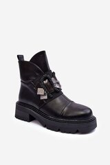 Aulinukai moterims S.Barski Linestta BSB27657, juodi kaina ir informacija | Aulinukai, ilgaauliai batai moterims | pigu.lt