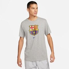 Nike marškinėliai vyrams FC Barcelona Crest M DJ1306-063 SW1002056.1900, pilki цена и информация | Мужские футболки | pigu.lt