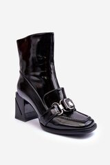 Aulinukai moterims S.Barski BSB27655.2681, juodi kaina ir informacija | Aulinukai, ilgaauliai batai moterims | pigu.lt