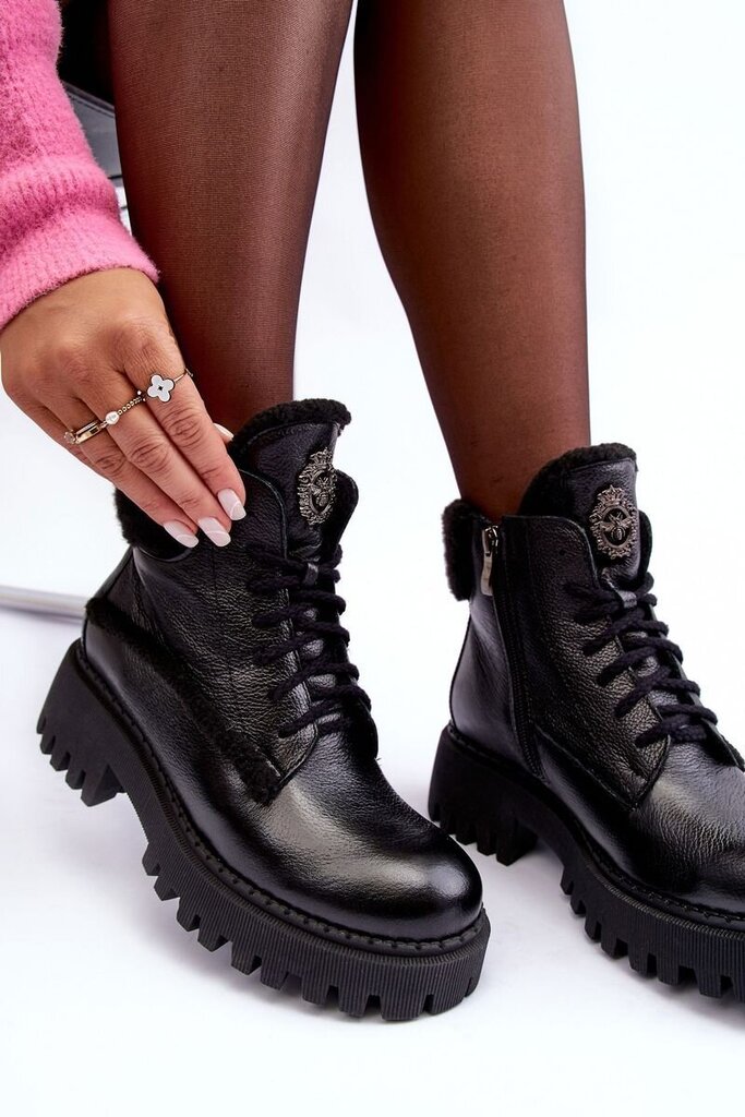 Auliniai batai moterims Vergo Bsb27757.2681, juodi kaina ir informacija | Aulinukai, ilgaauliai batai moterims | pigu.lt