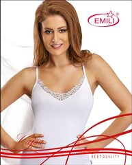 Marškinėliai moterims Emili WGA14789, balti цена и информация | Женские блузки, рубашки | pigu.lt