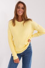 Megztinis moterims AT LKK1857202942, geltonas kaina ir informacija | Megztiniai moterims | pigu.lt