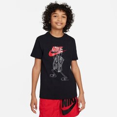 Nike marškinėliai berniukams Sportswear FD3985-010 SW1002599.8489, juodi цена и информация | Рубашка для мальчиков | pigu.lt