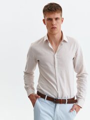 Marškiniai vyrams Top Secret LKK174291.1268, smėlio цена и информация | Рубашка мужская | pigu.lt