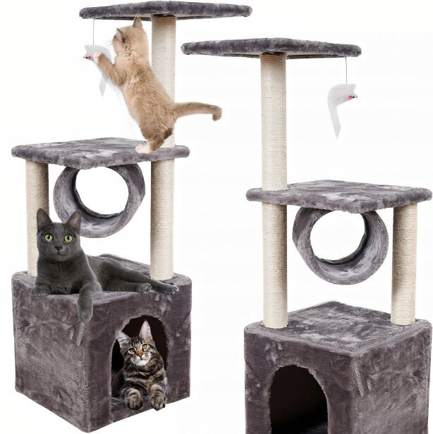 Kačių draskyklė su 4 aukštais, 90cm цена и информация | Draskyklės | pigu.lt