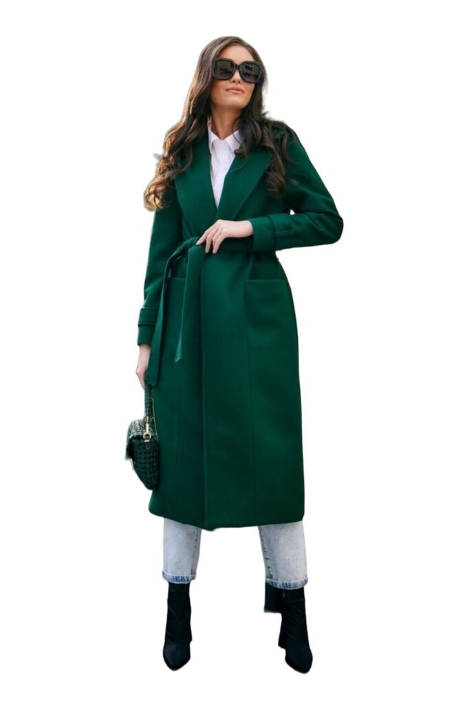Paltas moterims Roco Fashion LKK1859812684, žalias цена и информация | Paltai moterims | pigu.lt